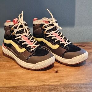 Vans Youth UltraRange EXO Hi MTE-1 Sneaker Boot Black Brown Pink Sherpa Lined 5